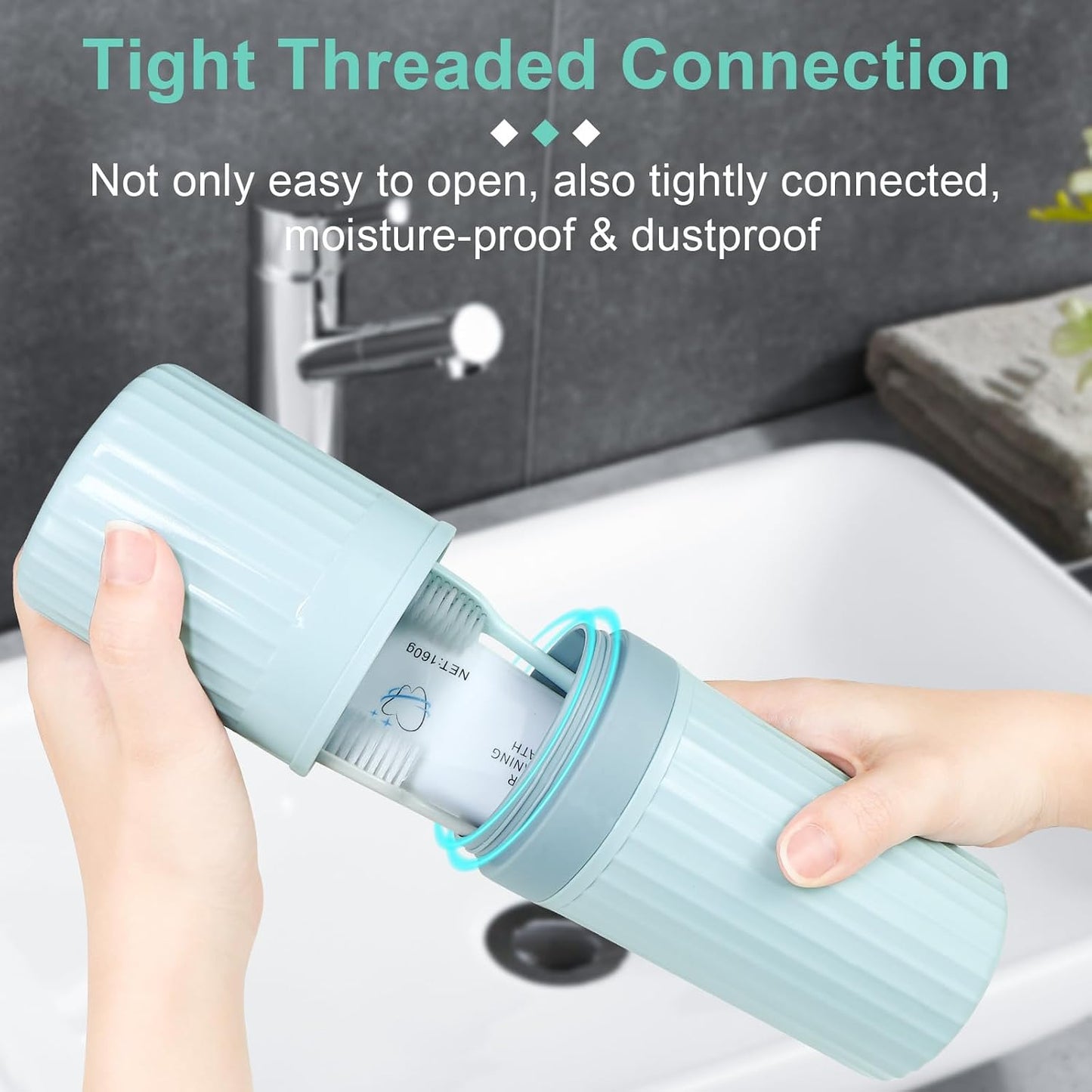 Mulbozy 4 Packs Portable Travel Toothbrush Case, Breathable Plastic Toothbrush Holder for Home, Travel, Business, Camping, School