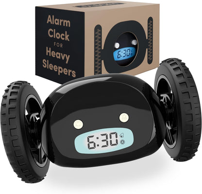 CLOCKY Alarm Clock on Wheels – Loud Rolling Alarm Clock for Heavy Sleepers