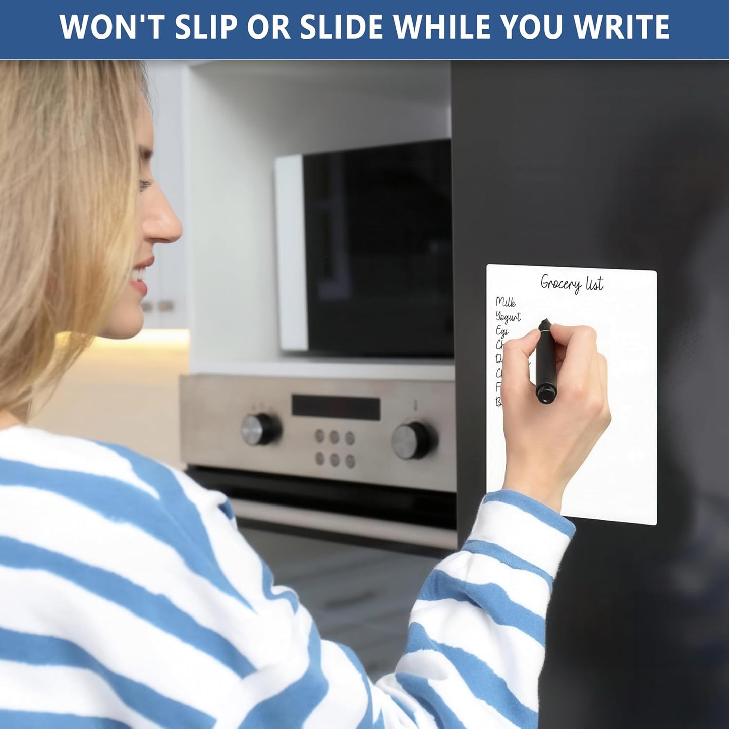 Small Magnetic Whiteboard for Fridge 5x7 in - Dry Erase Board for Refrigerator - Small Magnet List for Frig - Magnetics White Board Sheet - Fridge List Magnet - Mini Magnetic Grocery Shoping