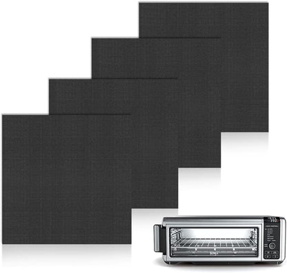 4 Pack Air Fryer Liners for Ninja Flip Toaster Oven, Non-stick Reusable | Oven Liners for Bottom of Oven, for Ninja SP101 SP201, Durable for Long Time Use, Cuttable, Cut Down Cleaning Work
