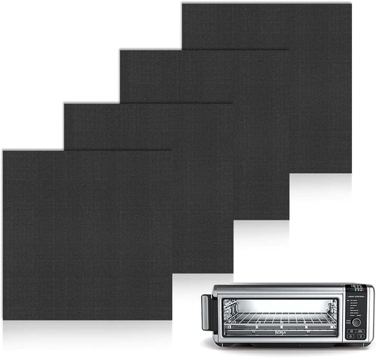4 Pack Air Fryer Liners for Ninja Flip Toaster Oven, Non-stick Reusable | Oven Liners for Bottom of Oven, for Ninja SP101 SP201, Durable for Long Time Use, Cuttable, Cut Down Cleaning Work