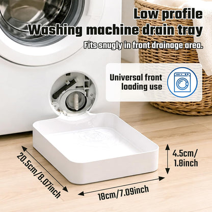Universal Front-Load Washing Machine Drain Pan, Washing Machine Drain Tray, Leak-Proof Water Catch Drainage Tray, Easy Installation for Basements, Apartments, Mobile Homes (1Pc)
