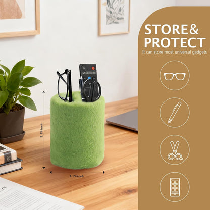Eyeglass Holder for Nightstand,Anti-scratch Plush Eyeglass Stand Glasses Holders for Office Desk Organizer