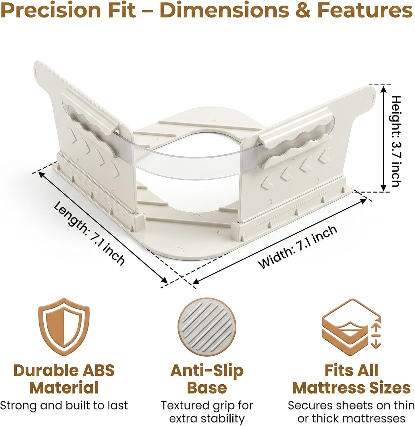 No-Lift Bed Sheet Holders for Thick Mattresses, 8PcsTriangle Sheet Straps Keep Sheets in Place All Night, Upgraded Mattress Clips with Fabric-Safe Grippers, Fitted Sheet Fasteners