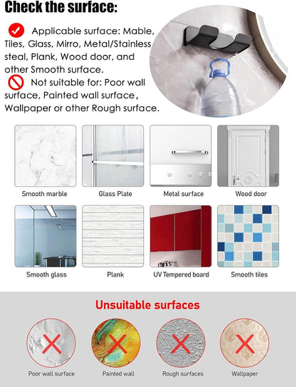 Universal Hair Dryer Holder, Self Adhesive Wall Mount, White | Universal storage rack fits most brand blow dryers, ideal for bathroom organization