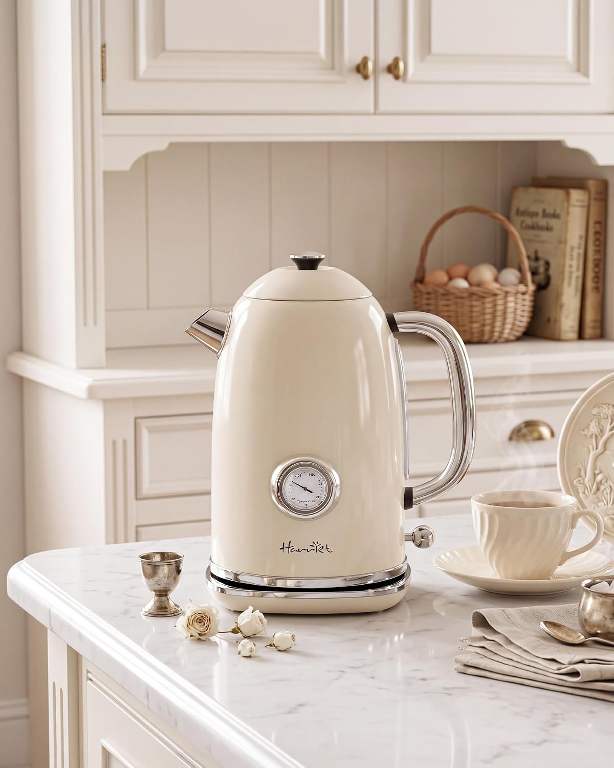 Harriet 61 oz Electric Kettle with Thermometer, Hot Water Pot, Retro
