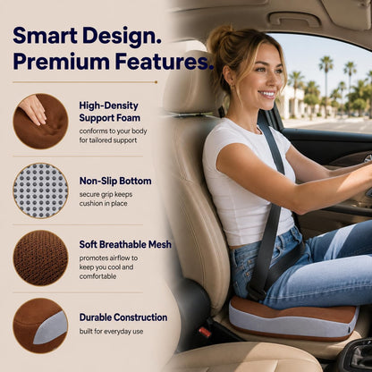 Memory Foam Ergonomic Seat Cushion for Office Chairs Pain Relief
