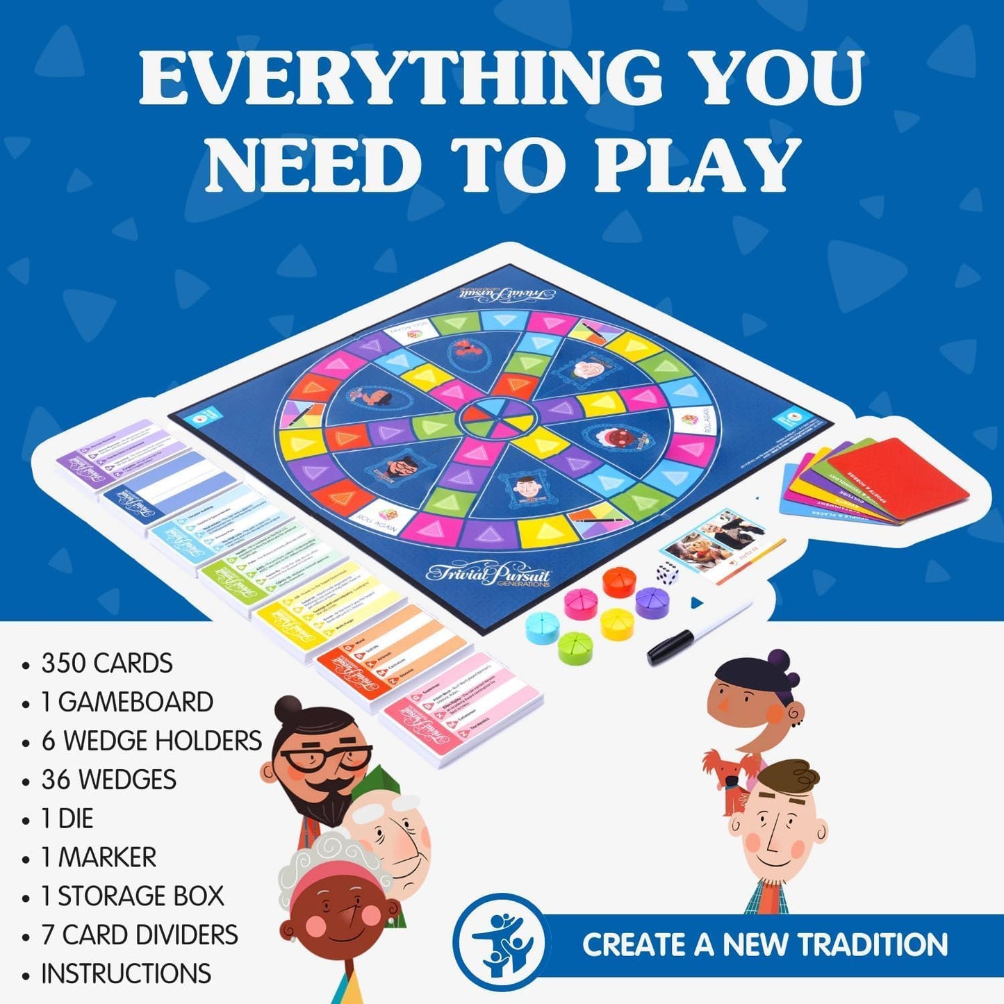 Ageless Games Taboo Charades - Classic Word Guessing & Charades Game for Older Adults - Big Easy to Read Cards for Low Vision - 80 Customizable Word Guess Cards - Fun Family Card Game for Ages 13-103