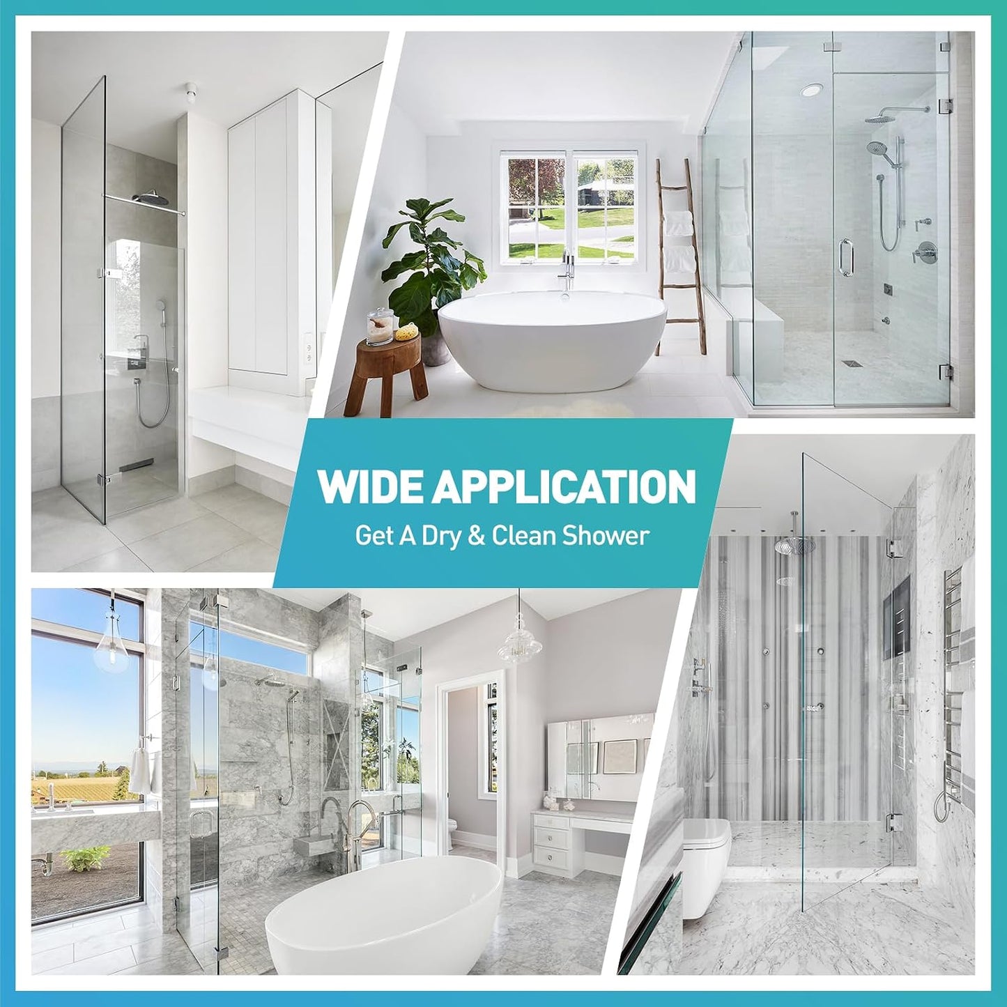 Shower Door Bottom Seal,2 PCS 3/8" X 36" | Door Sweep for 3/8 Inch Glass,Frameless Glass Door Seal Strip to Seal 11mm Gap,Stop Shower Leaks and Create a Water Barrier