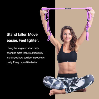 YogaEVO Elastic Stretching Strap with Loops for Physical Therapy
