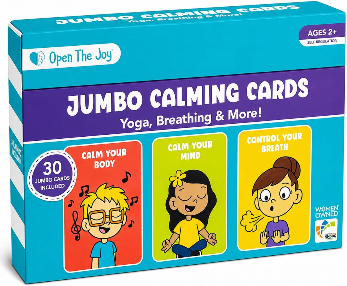 Open The Joy Jumbo Calming Cards, SEL Mindfulness Cards for Kids 3+
