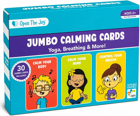 Open The Joy Jumbo Calming Cards, SEL Mindfulness Cards for Kids 3+