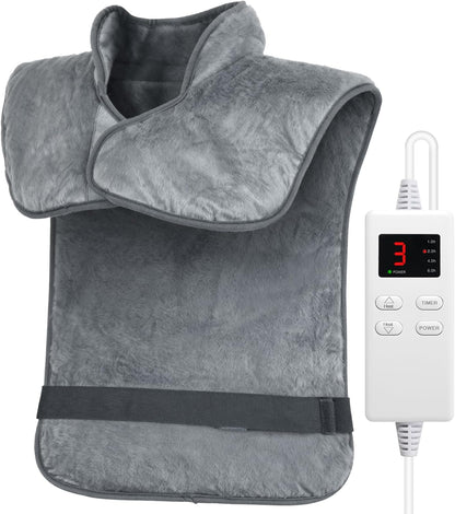 NBKLS Heating Pads for Back Neck Shoulder Pain, Electric Heating Pad Auto Shut Off, Fast Heat, Large Heating Pad Christmas Gift for Women Men, Birthday Gifts for Mom Dad (Blue)