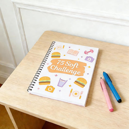 75-Day Soft Challenge Journal Daily Wellness Planner with Rainbow Pages Wellness & Habit Trackers Fitness Self-Care and Goal Tracker