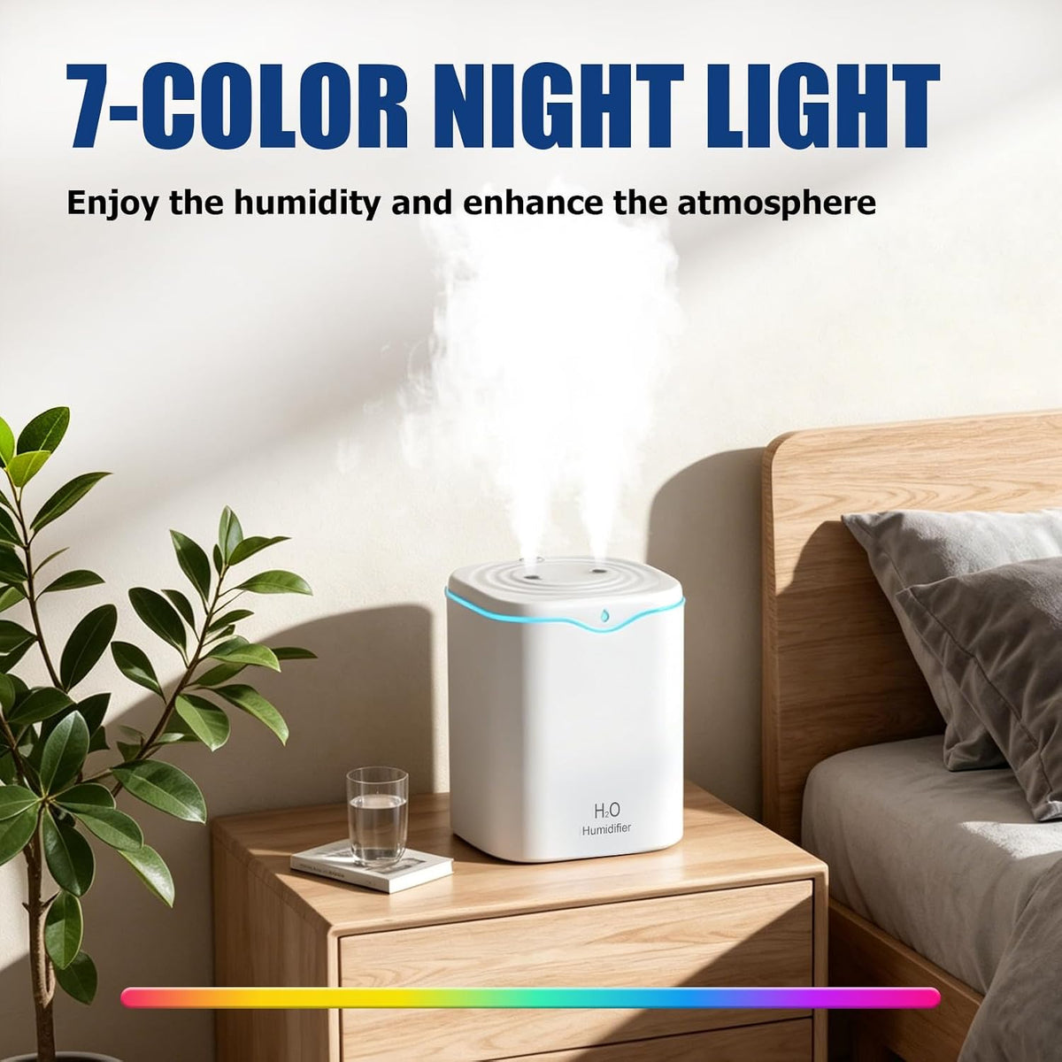 Humidifiers for Bedroom, 2.0L Cool Mist Humidifier for Plants & Home