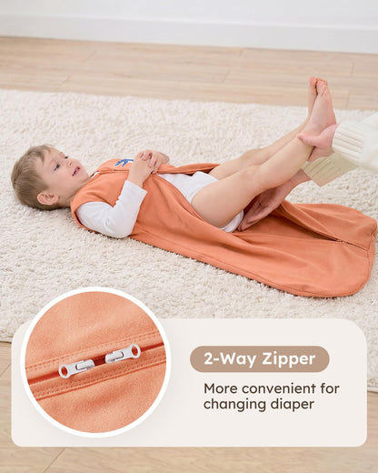 Yoofoss Baby Sleep Sack 0-6 Months Wearable Blanket for Babies 100% Organic Cotton 2-Way Zipper TOG 0.5 Toddler Sleeping Sack 3 Pack, Sleep Sacks