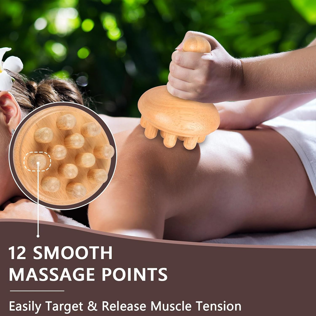 KintKita Wood Therapy Massage Tools, Anti Cellulite Massager Body Scraping Lymphatic Drainage Massager,Trigger Point Wood Therapy Gua Sha Tool for Body Sculpting,Back, Legs, Full Body Use