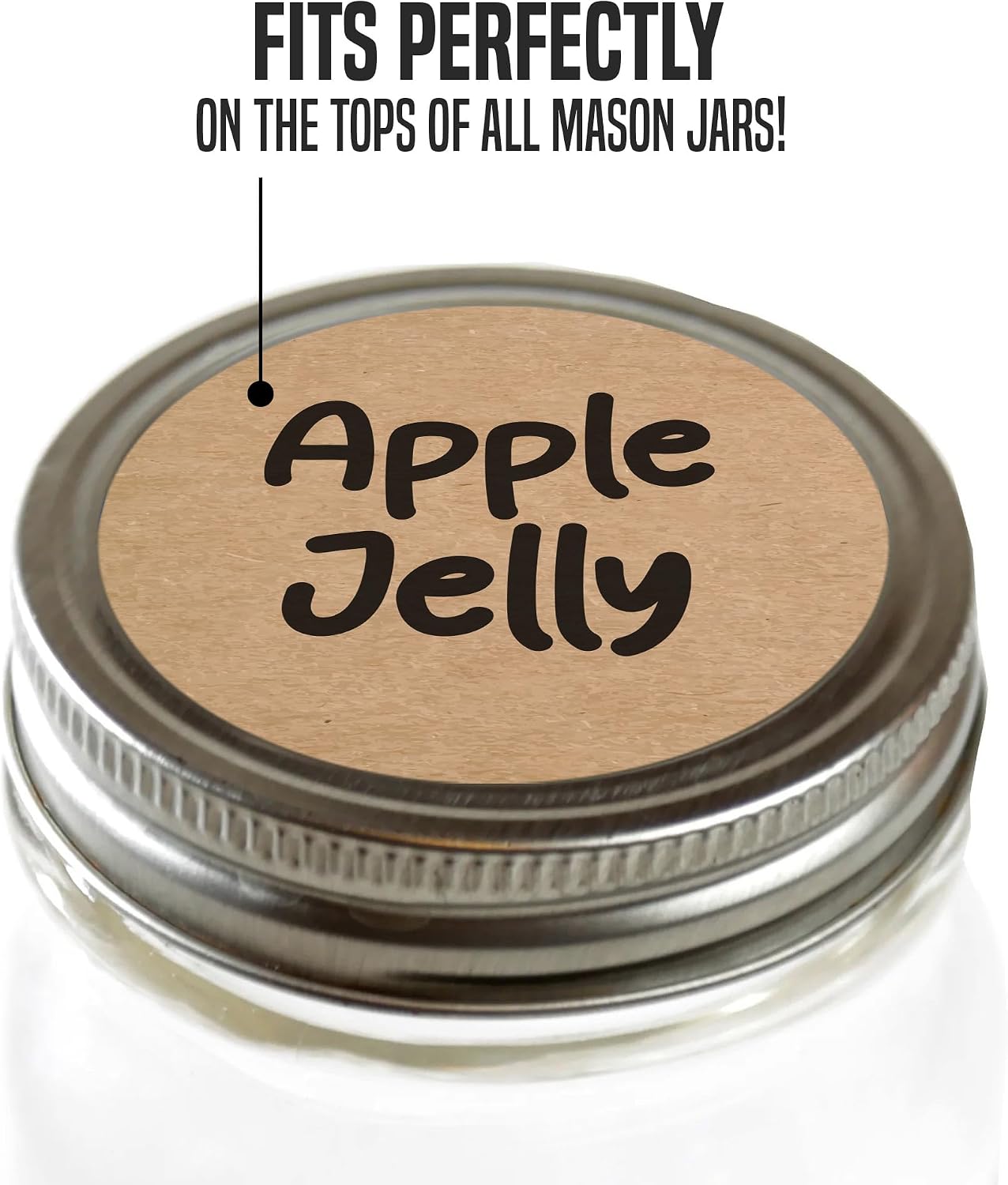 Dissolvable Canning Labels 0.5in Round, Removable Kraft Mason Jar Stickers | Water soluble, no residue, write on with pen, 200 per pack, jam, preserves, pantry, freezer, spice bottles, food storage