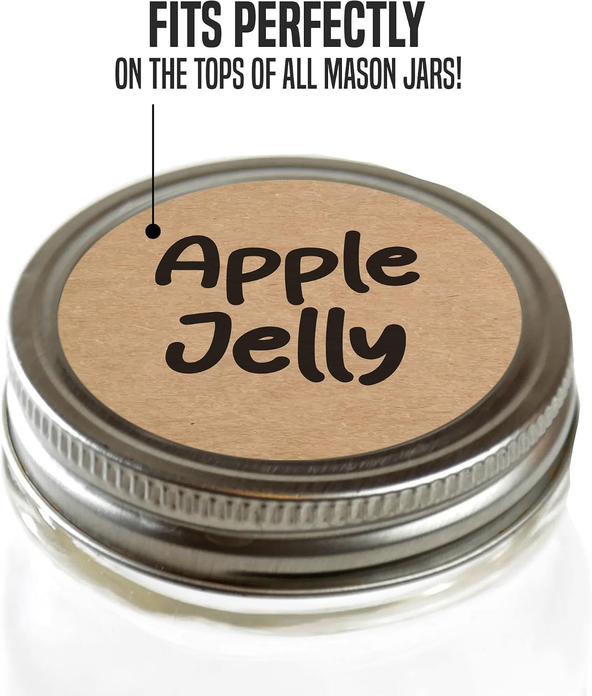 Dissolvable Canning Labels 0.5in Round, Removable Kraft Mason Jar Stickers