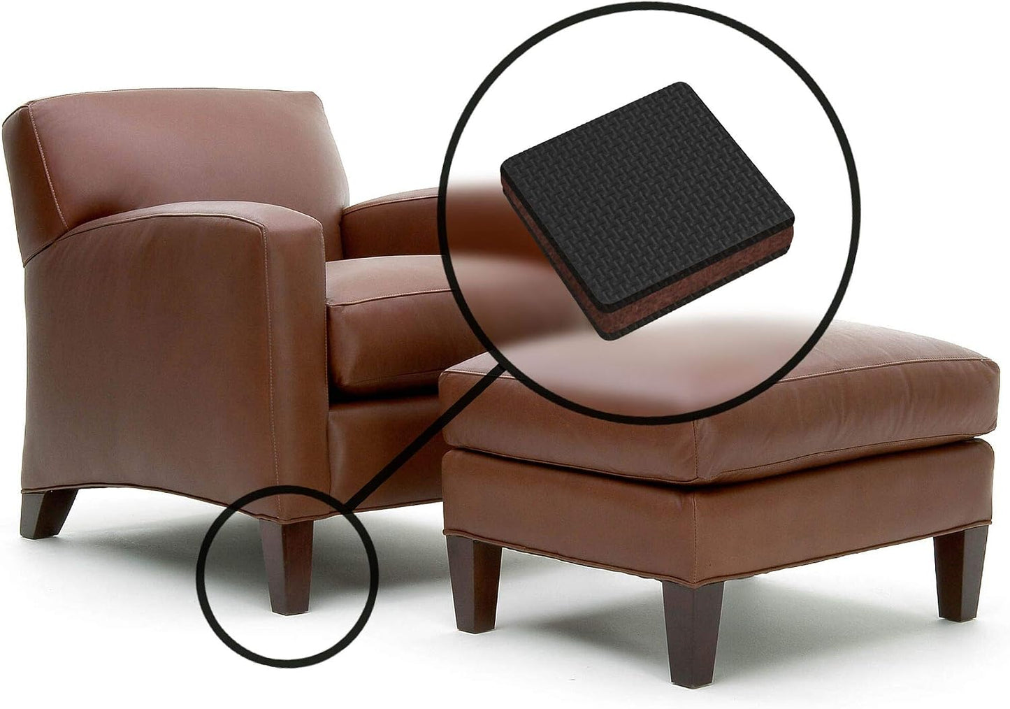 Slipstick GorillaPads CB144 Non Slip Furniture Pads/Grippers (Set of 8) Furniture Feet Floor Protectors, 2 Inch Round, Black