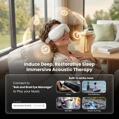 BOB AND BRAD Eye Massager with Heat and Cooling, FSA-HSA Eligible, Heated Eye Massager Mask for Dry Eyes, Migraines, Headaches Relief, Reduce Strain, Improve Sleeping, Birthday Gift for Women Men