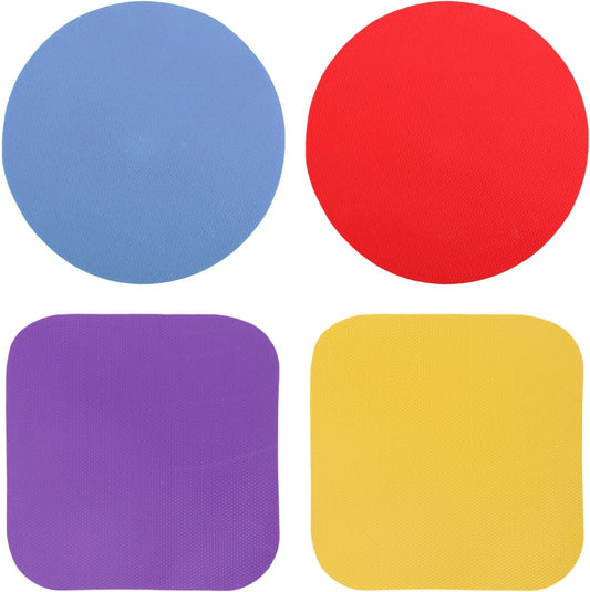 LUTER 4pcs Jar Opener Gripper Pad for Seniors with Weak Hands, Rubber | Multi-function Silicone Bottle Opener Lid Cap Rubber Gripper Pads Kitchen Coasters Gadgets, Light Blue, Green