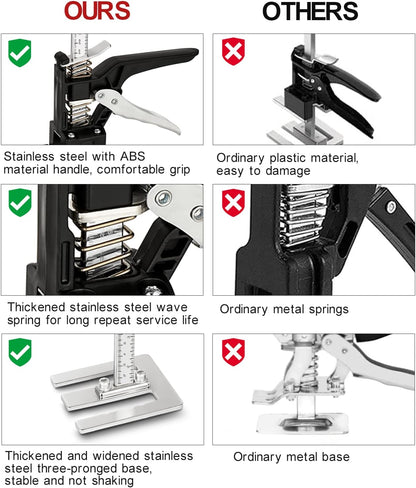 [Upgrade] Labor Saving Arm Jack 2 Pack,15.5 Inch Stainless Steel Furniture Lifts with Handbag,Hand Furniture Jack Lifter Tool for Installing Cabinets,Flooring&Windows,Load 440LBS