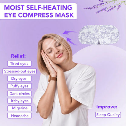 XPCARE 72 Pack Steam Eye Mask Disposable for Dry Eyes Cornea Care-Lavender