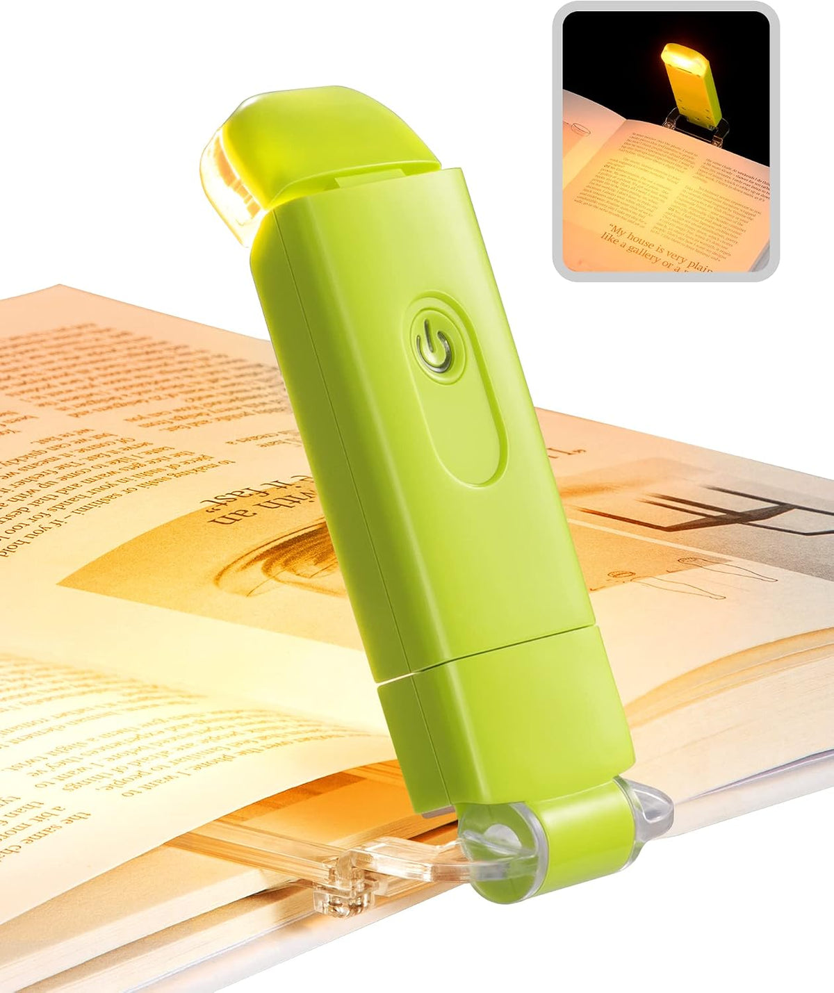 DEWENWILS Book Light, Amber Warm Clip On LED with 3 Adjustable Brightness for Eye Protection, Rechargeable USB Long Lasting Reading Light, Gifts for Bookworms, Kids (Black)