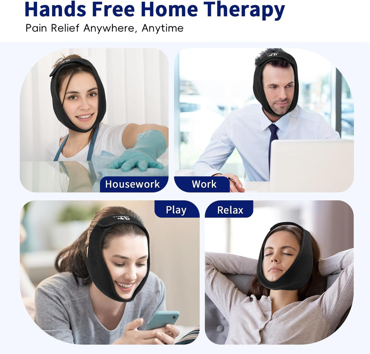 Wisdom Teeth Ice Pack Head Wrap for Pain Relief - Cold Hot Therapy for Face