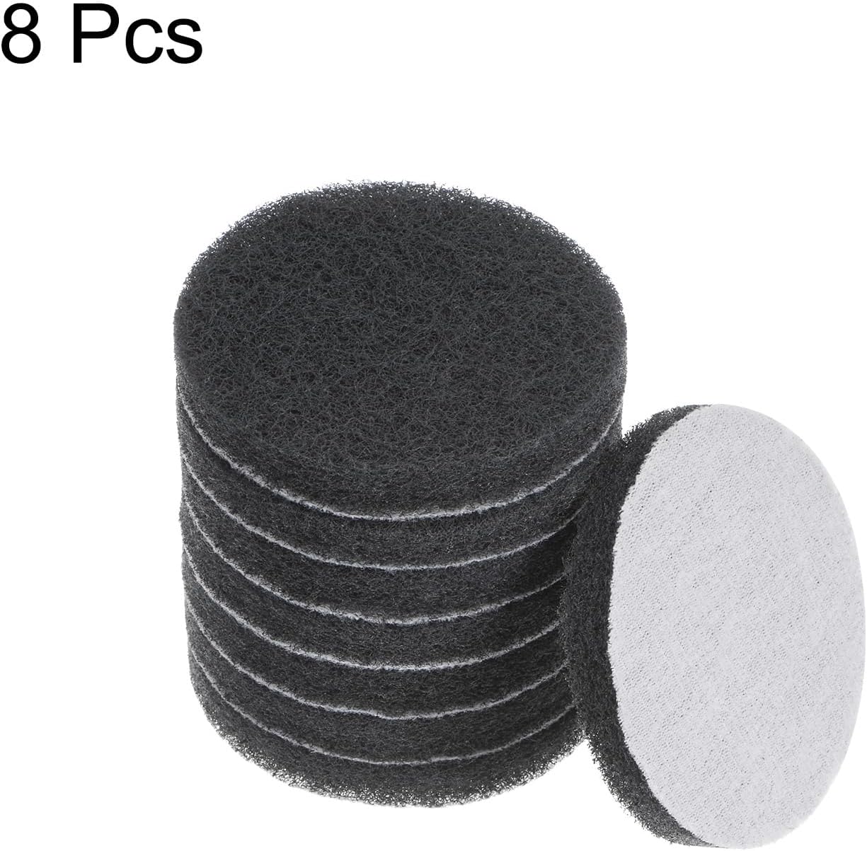 HARFINGTON 8pcs Drill Power Brush 3 inch Tile Scrubber Scouring Pads 180-240 Grit for Bathroom Kitchen Household Cleaning