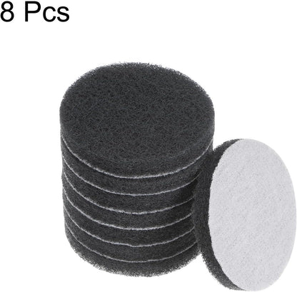 HARFINGTON 8pcs Drill Power Brush 3 inch Tile Scrubber Scouring Pads 180-240 Grit for Bathroom Kitchen Household Cleaning