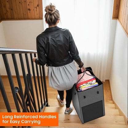 Laundry Hamper with Wheels, 150L Rolling Laundry Basket with Bag & Handles | Sturdy Metal Frame | Removable Bag | Large & Tall Dirty Clothes Hampers for Laundry Room, Bedroom, Dorm, Bathroom-Black