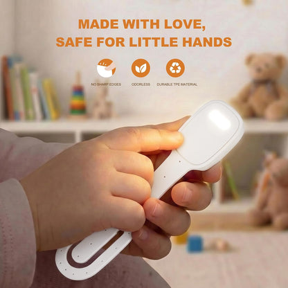 Rechargeable Kids Book Light, Cute Bookmark Reading Light for Kids, Dimmable Portable LED Book Light for Reading in Bed, Eye-Caring Bedtime Reading Lamp for Children & Travel, Brown