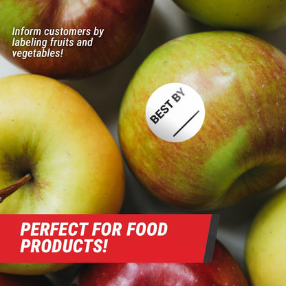 Sell By/Expiration Food Date Labels (1.5 inch, Round - 300 Labels)