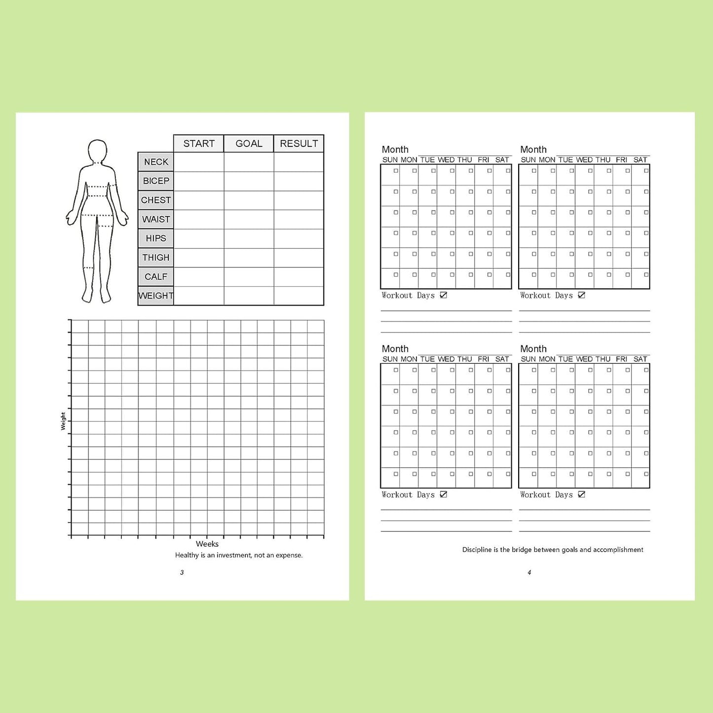 Kerixi Food and Exercise Journal for Tracking Meals, Nutrition, and Weight Loss