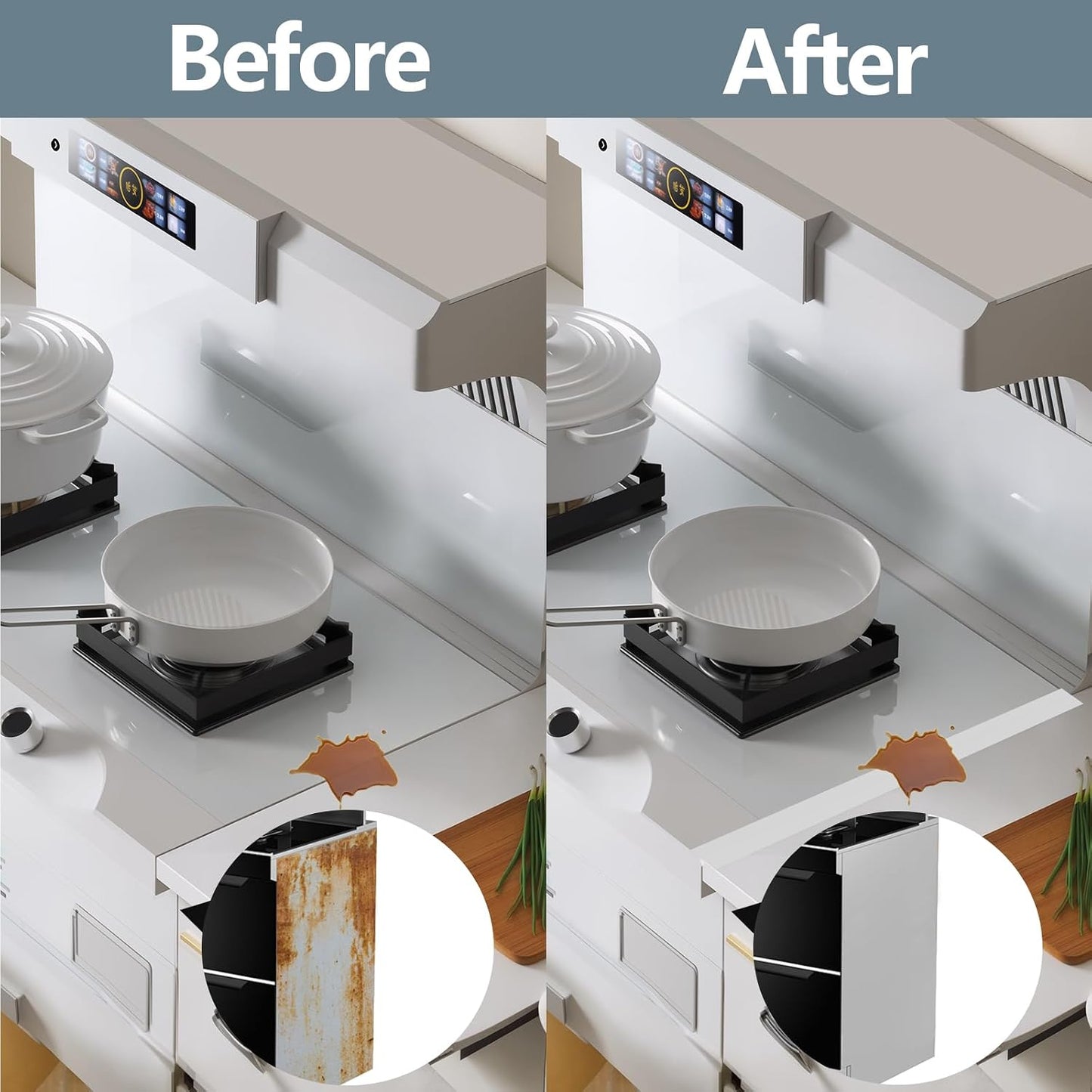 Silicone Stove Counter Gap Cover, 25 inch Kitchen Gap Filler Cover, Black | Black, 63cm/25", Heat Resistant, Machine Washable, Cuttable, Oven Gap Seals Spills Strip for Stovetop and Countertop