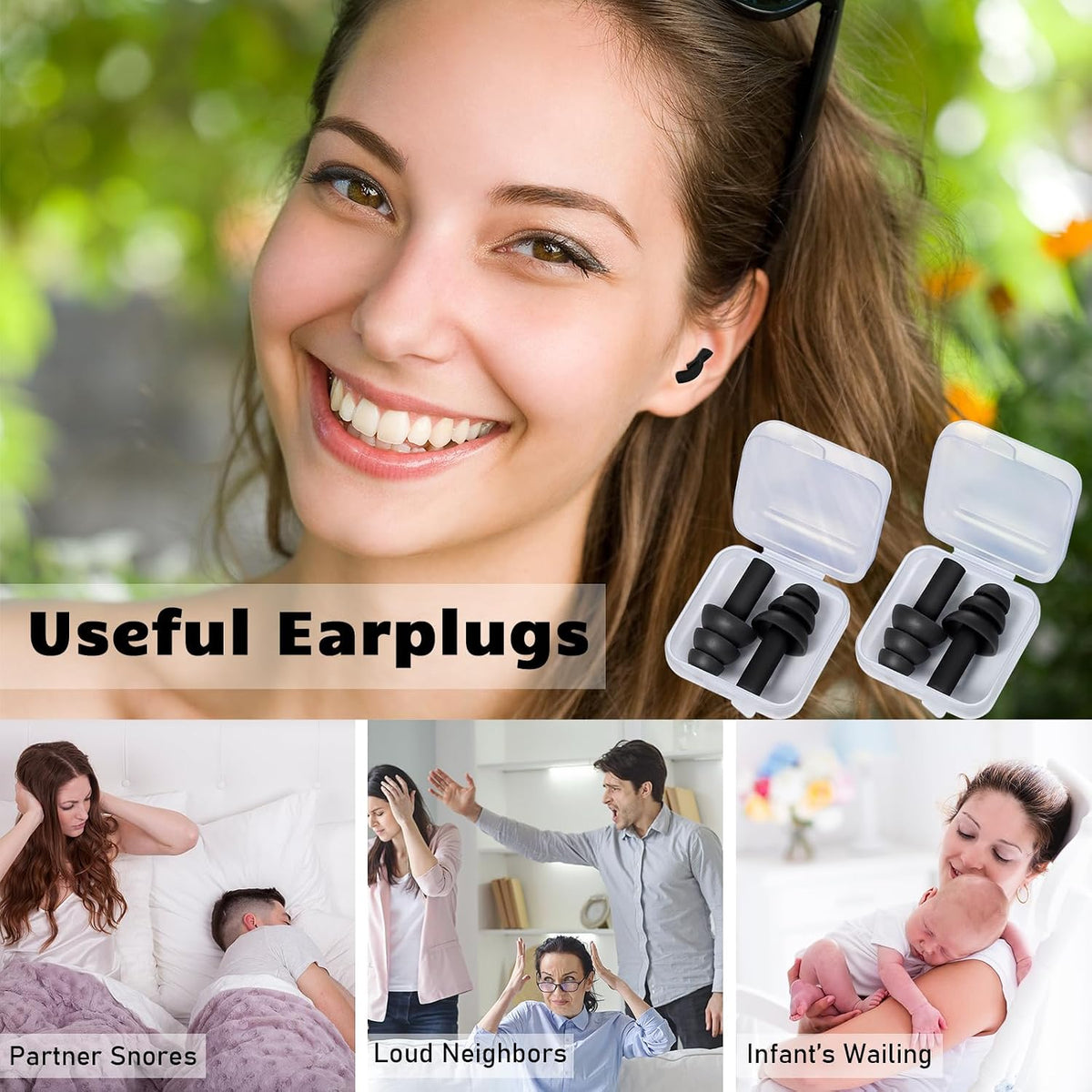 Tondiamo 150 Pairs Ear Plugs Bulk Individually Wrapped Earplug, Multicolor