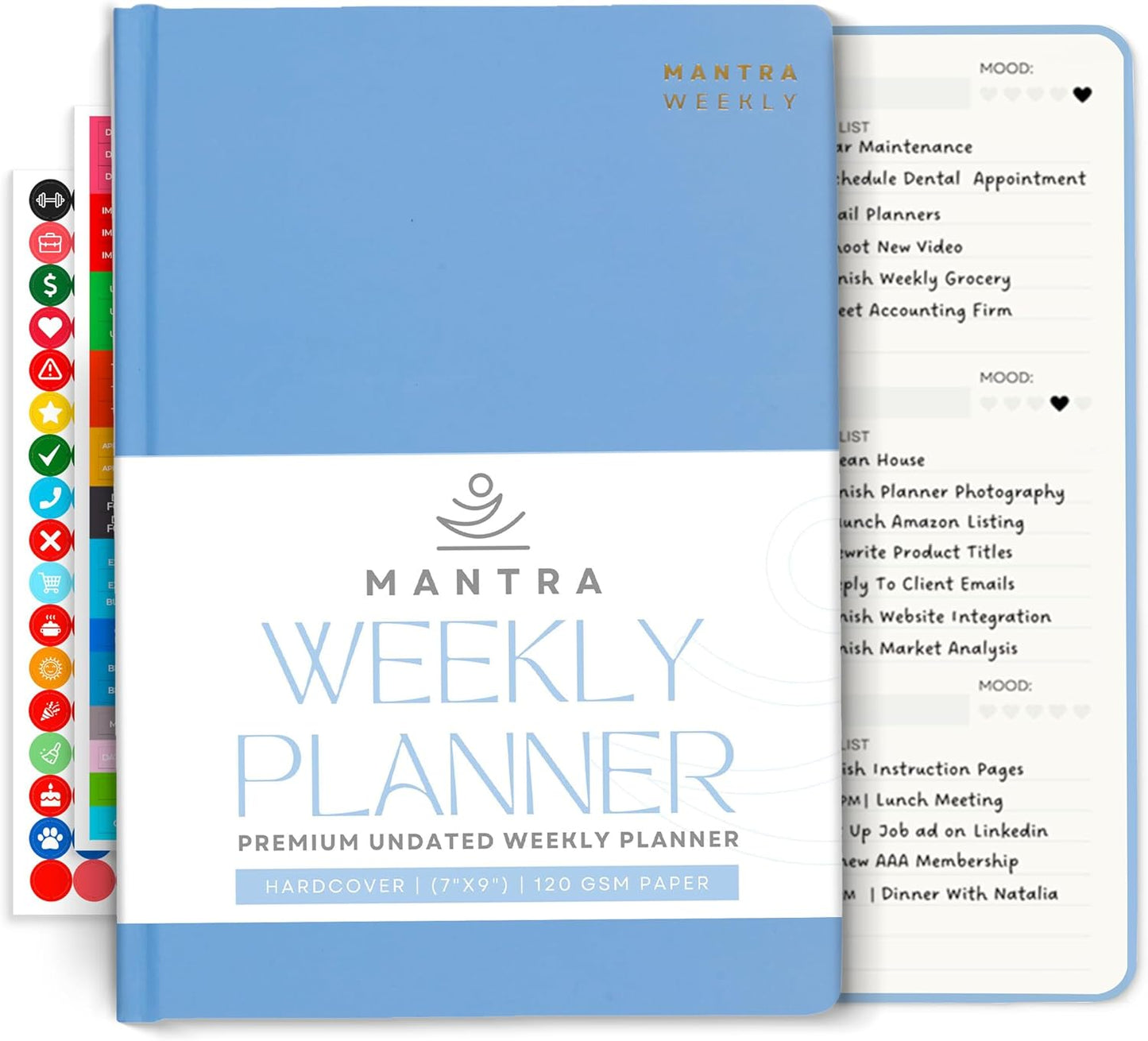 2026 Planner, Daily Journal & Gratitude Journal All-In-One with To Do List, Self Care Prompts & Habit Tracker - 7 x 10 - Pink
