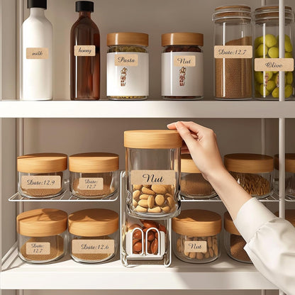 1000 Blank Removable Freezer Labels, Blank Removable Labels Water Oil Resistant with Perforation Line for Food Containers Jars Pantry Organization (Each Measures 1x 3 Inch)