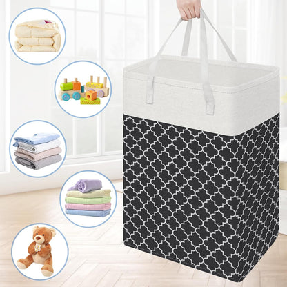 BlissTotes 3-Pack Laundry Basket, Collapsible Laundry Hamper, Grey, 75L | Laundry Clothes Hamper, Hampers for Bedroom, Freestanding Hamper with Handles, Clothes Laundry Basket