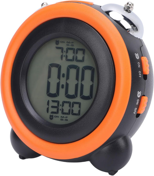 Ymiko Vibrating Alarm Clock Portable Digital Alarm Clock with LED Display for Heavy Sleepers