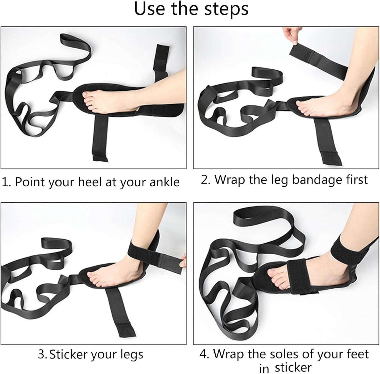 Strap, Leg Stretcher Foot Stretching Belt with Stretch Strap Yoga Rehabilitation Belt Stretching Calf Stretcher & Foot for Plantar