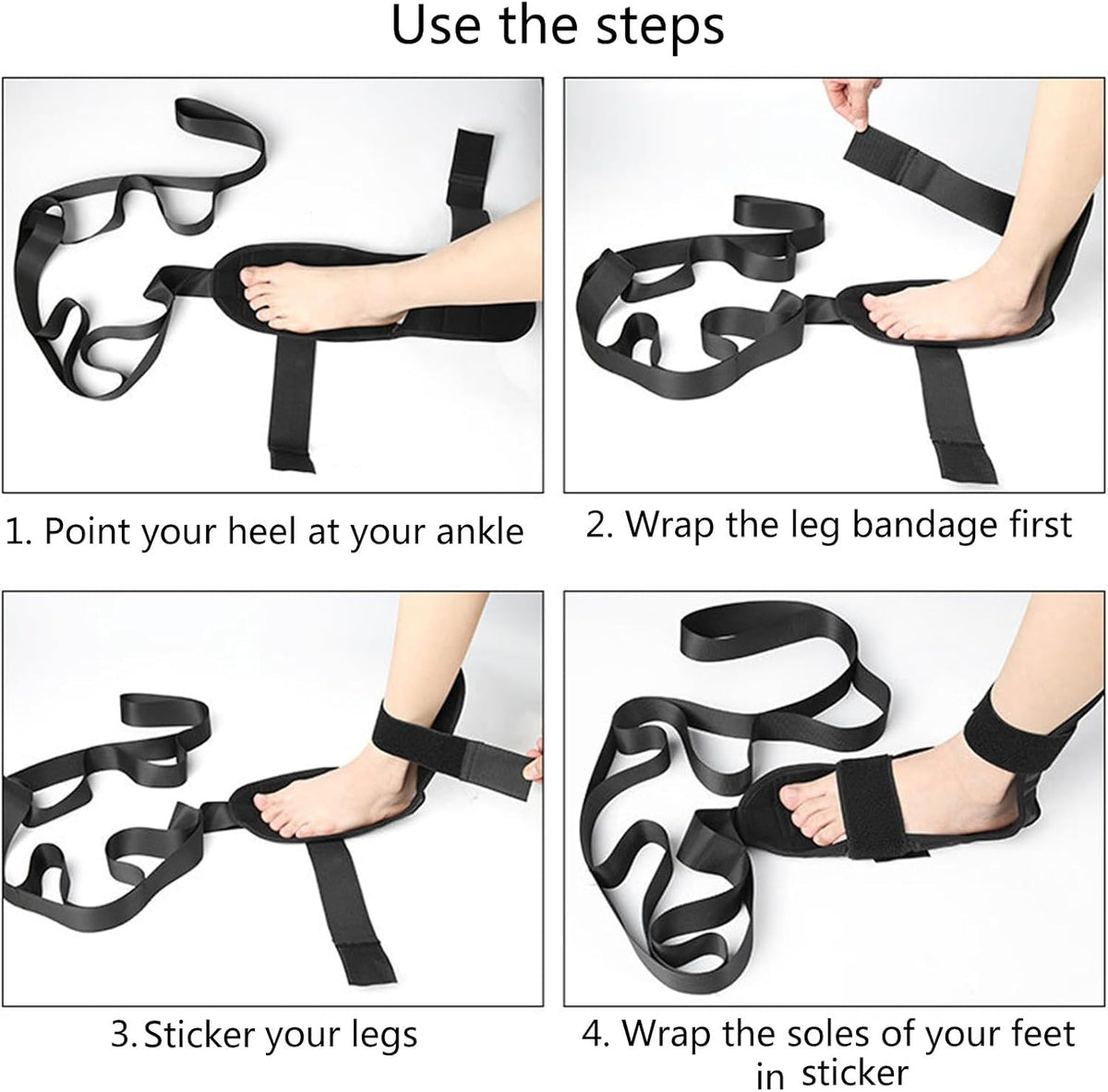 Foot and Calf Stretcher-Stretching Strap for Plantar, Leg Ligament Belt, Bands Strap Hamstring