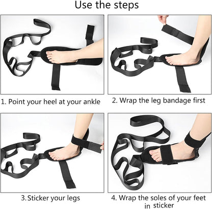 Foot and Calf Stretcher-Stretching Strap for Plantar, Leg Ligament Belt, Bands Strap Hamstring