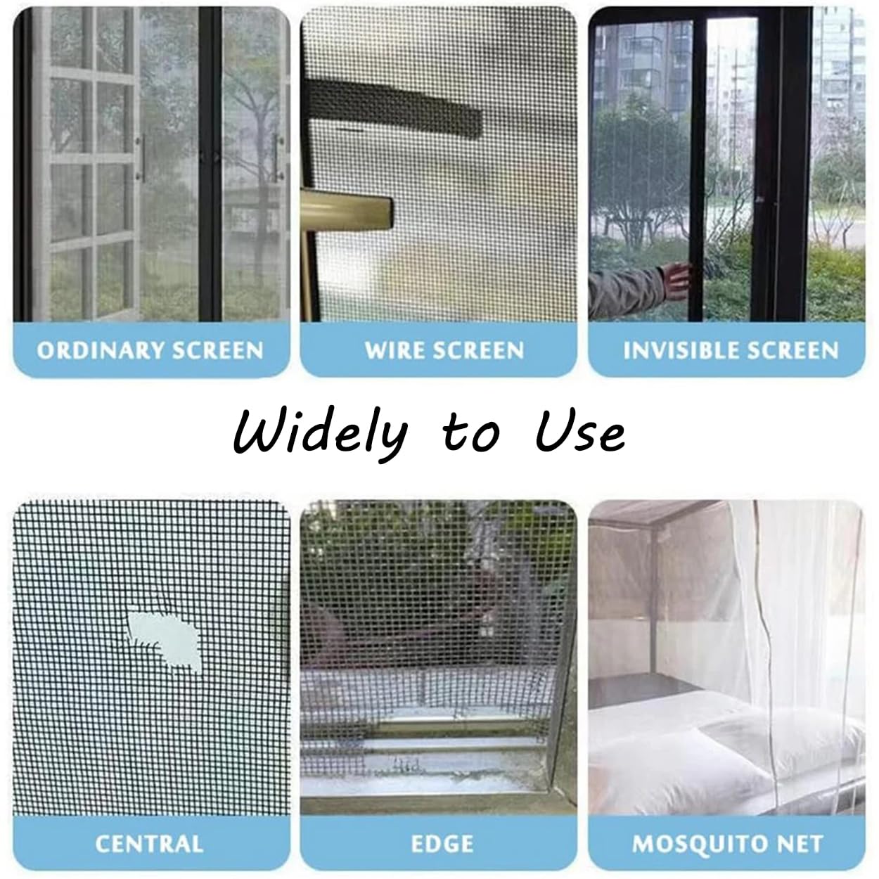 Window Screen Repair Tape Mesh Pacth Tape Strong Adhesive Waterproof 2in x 6.56ft for Windows Door