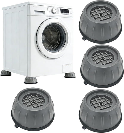 4Pcs Anti Vibration Pads for Washing Machine, Washer Vibration Dampening Pads Reduce Noise & Walking, Shock Absorber Stabilizer Feet with Suction Cup for Dryer and Appliance