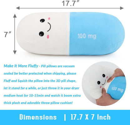 Cervical Neck Roll Pill Pillow, Cylinder Bolster Chill Pillows with Washable Cover, Round Neck Pillows Support for Bed Sleeping, Designed for Head, Neck, Lumbar, Legs Back and Yoga (Grey, M)