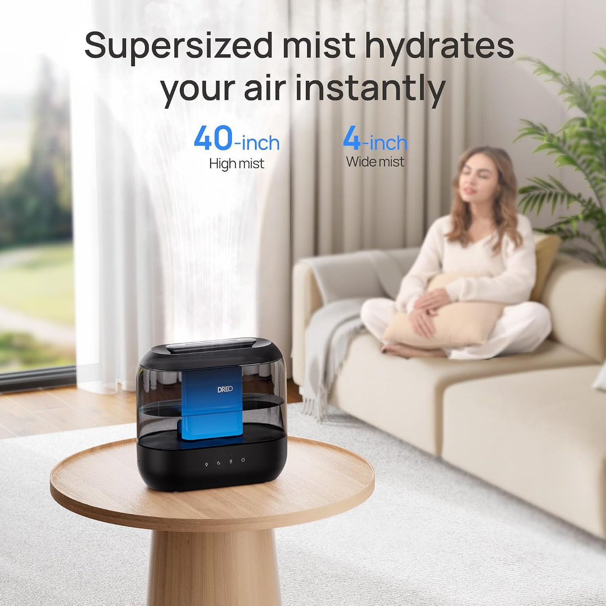 DREO 4L Humidifiers for Bedroom, 36H Runtime, 28 dB Quiet, HM311