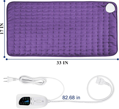 Electric Heating pad for Back Neck Shoulder Knee Arms Legs- Electric Heat Pads with 6 Heat Settings & Auto Shut Off Heat Heating Pad for Birthday Mother Father Girl Men Women
